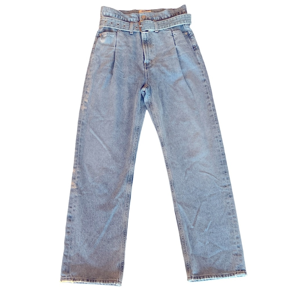 Agolde Light Blue Straight Leg Jeans - Picture 3 of 10